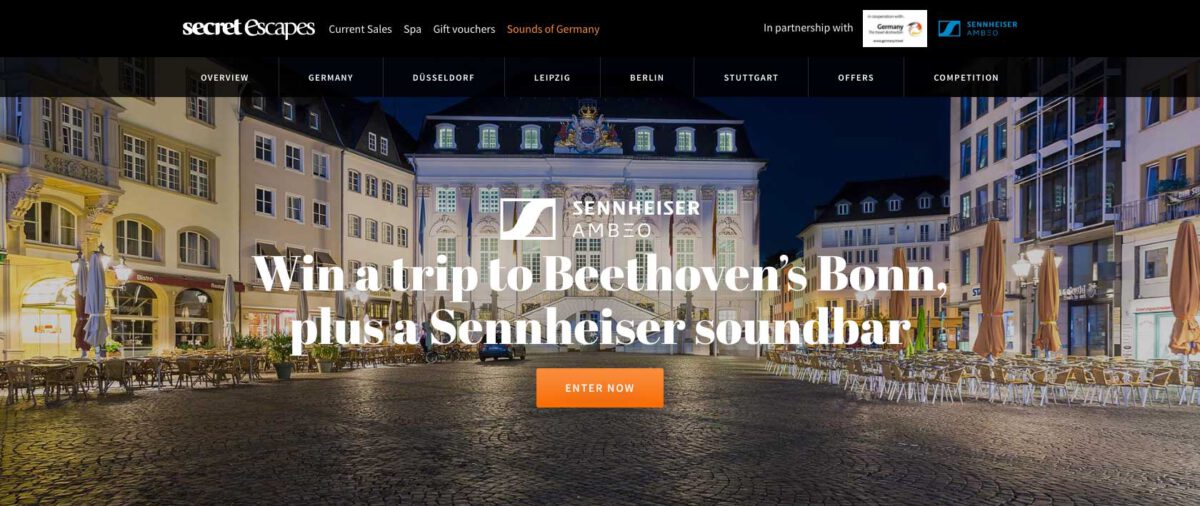 Sounds of Germany Secret Escapes: Gewinne eine Reise