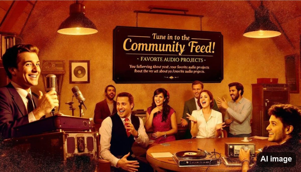 Community feedback on audio projects in an online forum.