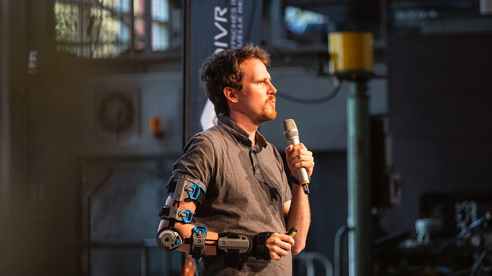 3d audio expert martin rieger giving a speech about immersive sound