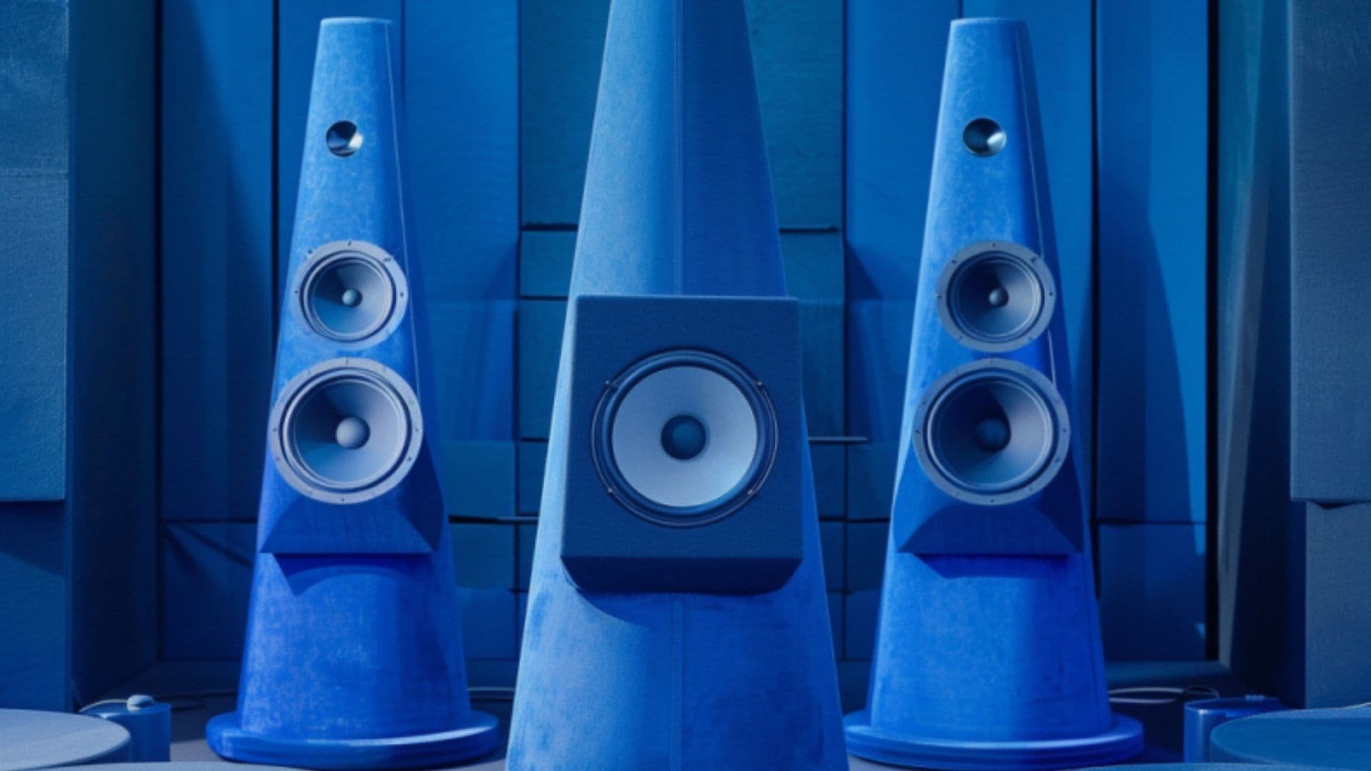 Speakers in blue