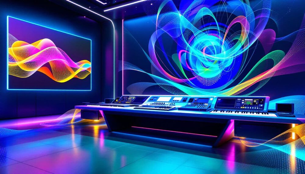 Futuristic sound studio
