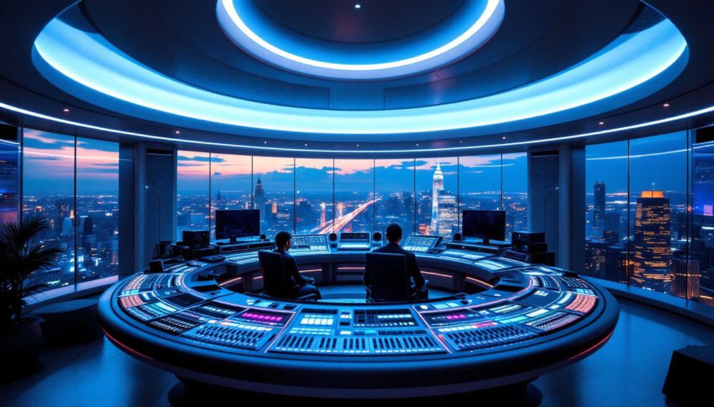 View on a cityscape from above