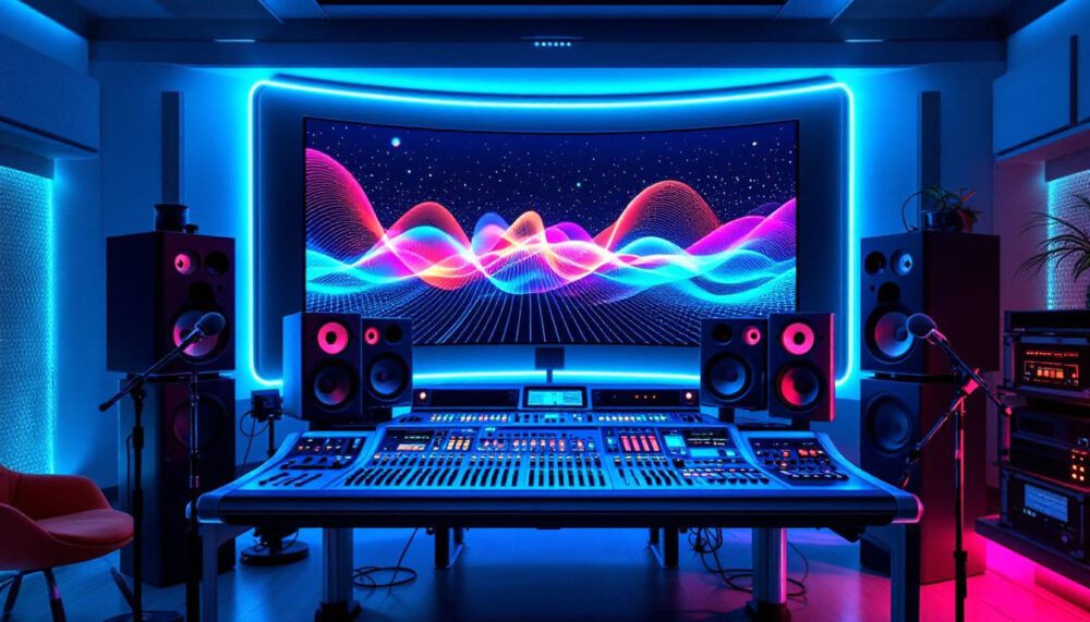 View into a recording studio