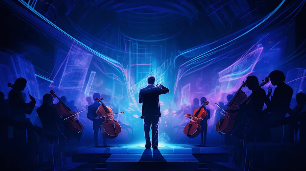 Symphonie Orchester mit Violine in Surround Sound