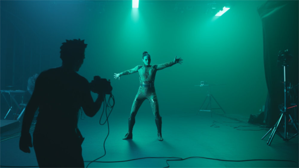 Ein Szene für ein Online Konzert wird gemotioncaptured.