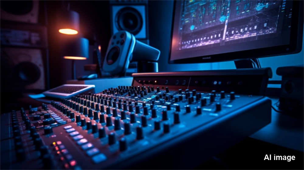 Ein Studio in dem Sound Effekte produziert werden.