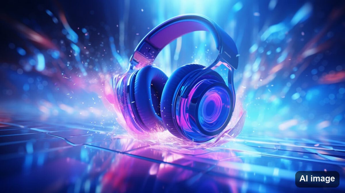 Headphones on fire scifi