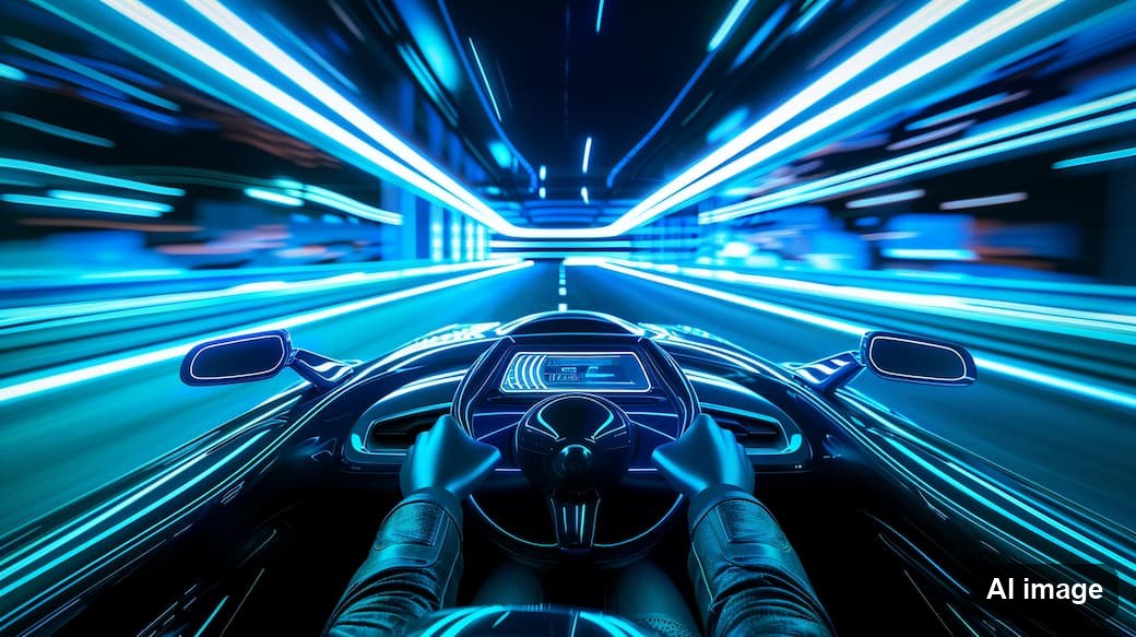 Blick in ein Motorencockpit